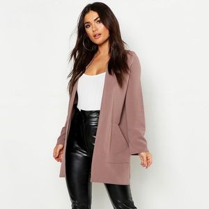 Boohoo Collarless Duster Jacket (Size M/L)